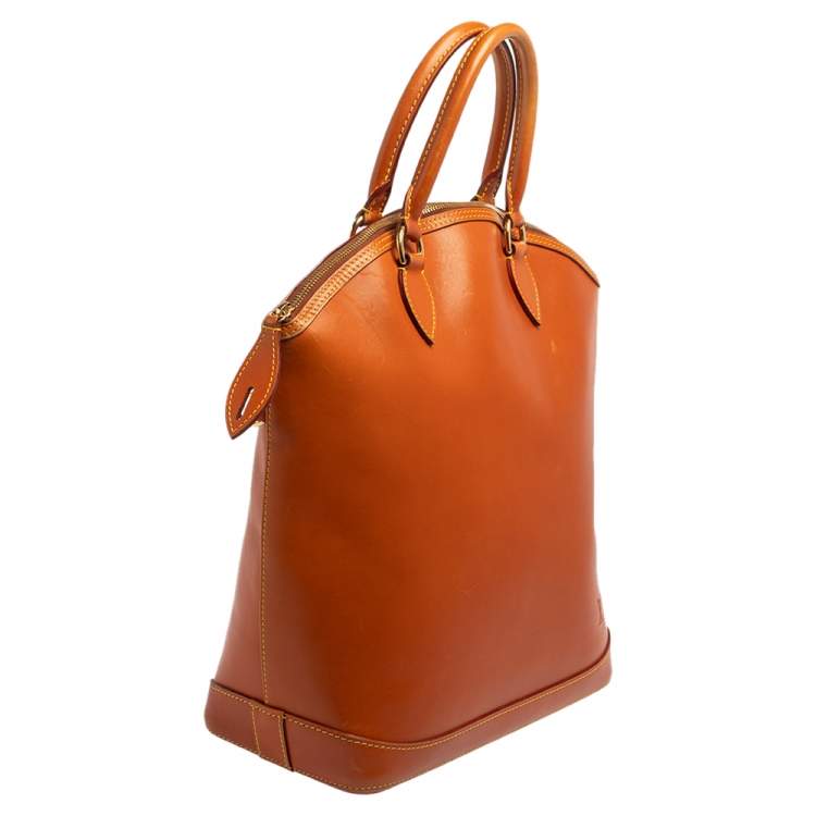 Pre Owned Louis Vuitton Caramel Nomade Leather Vertical Lockit Bag