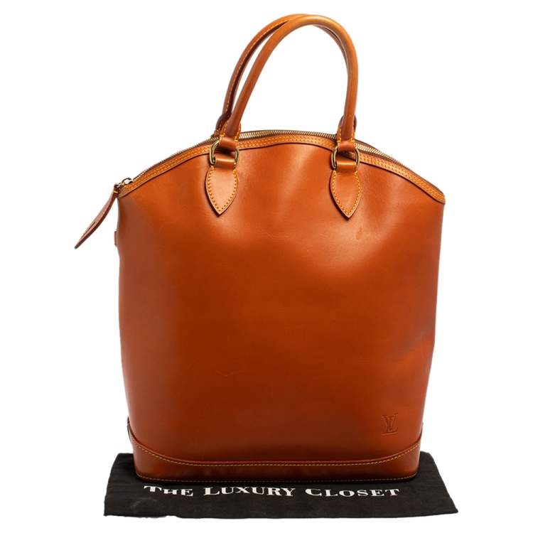 Pre Owned Louis Vuitton Caramel Nomade Leather Vertical Lockit Bag