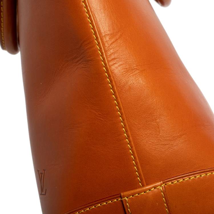 Pre Owned Louis Vuitton Caramel Nomade Leather Vertical Lockit Bag