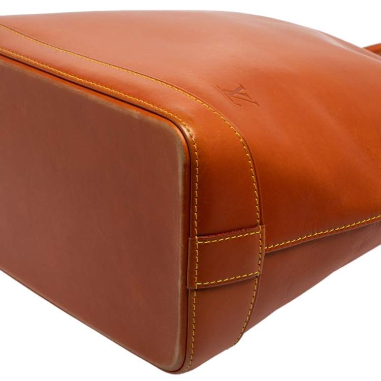 Pre Owned Louis Vuitton Caramel Nomade Leather Vertical Lockit Bag