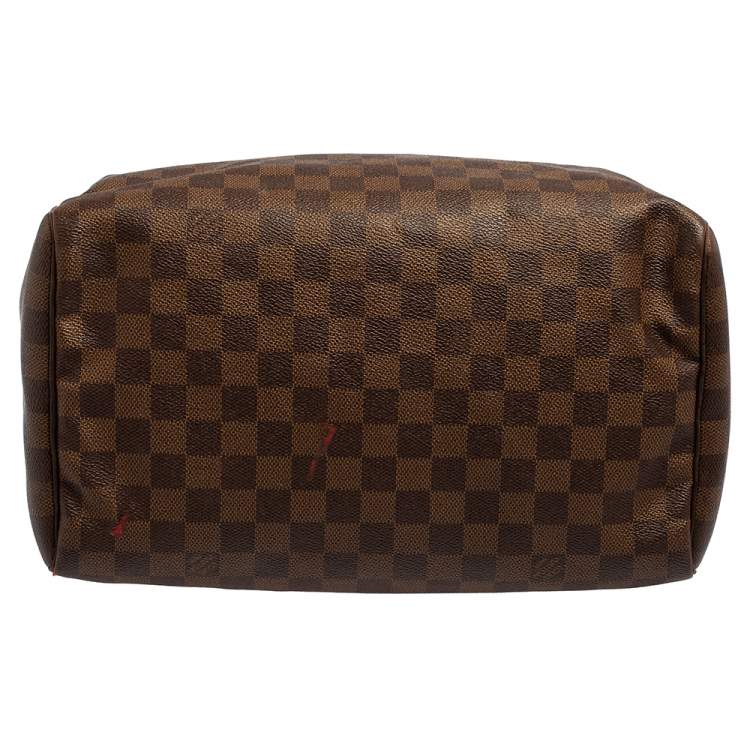 Pre Owned Louis Vuitton Damier Ebene Canvas and Leather Speedy 30 Bag