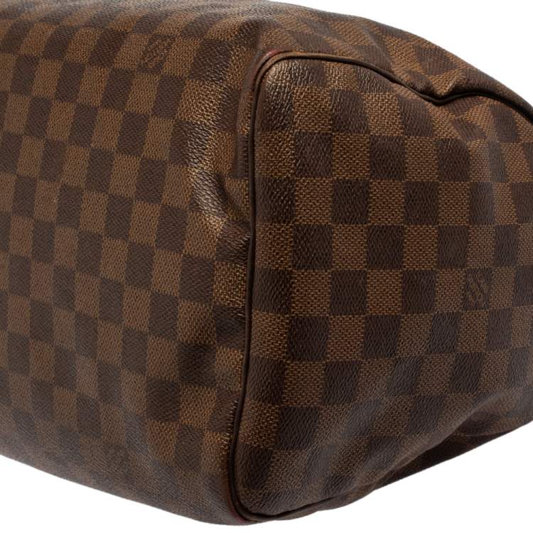 Pre Owned Louis Vuitton Damier Ebene Canvas and Leather Speedy 30 Bag