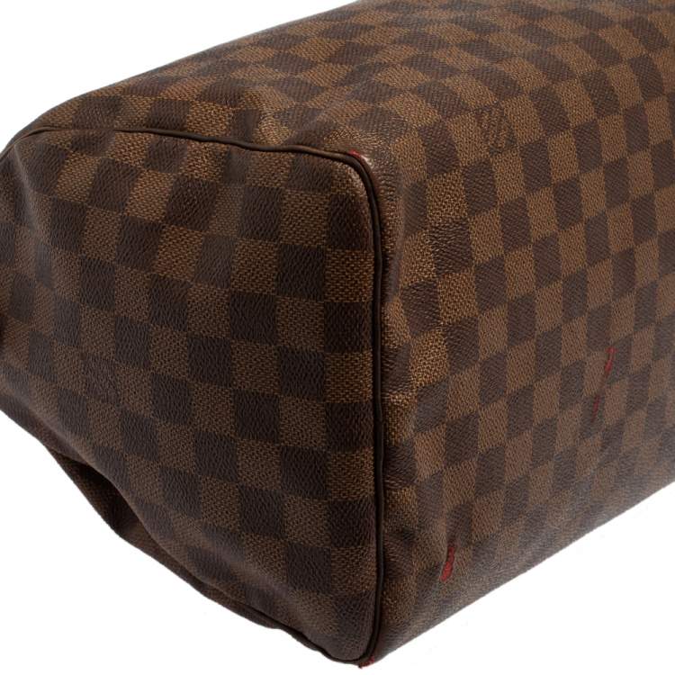 Pre Owned Louis Vuitton Damier Ebene Canvas and Leather Speedy 30 Bag