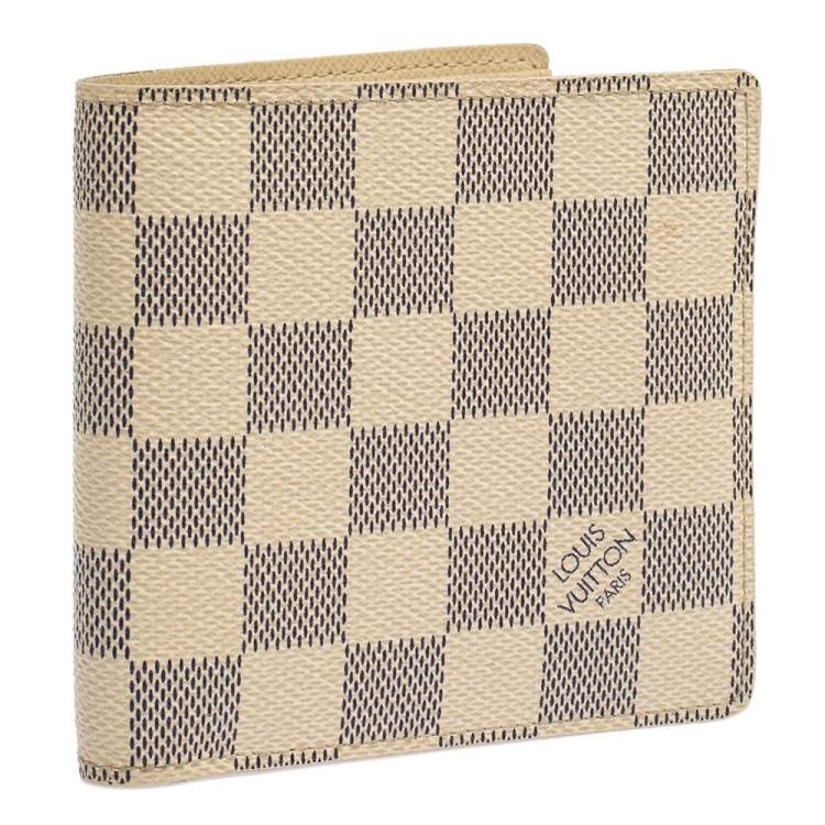 Pre Owned Louis Vuitton Damier Azur Canvas Marco Wallet