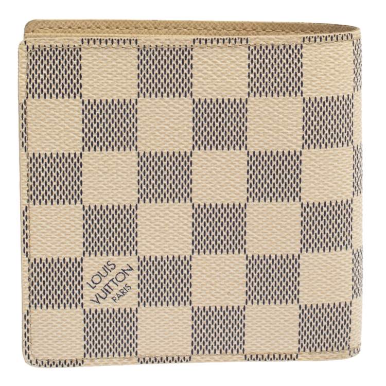 Pre Owned Louis Vuitton Damier Azur Canvas Marco Wallet