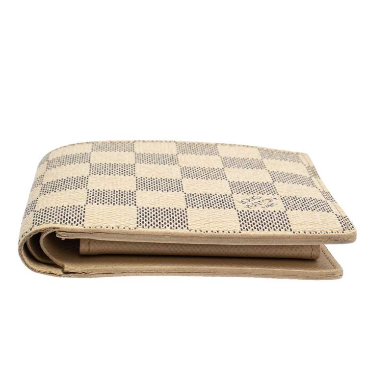 Pre Owned Louis Vuitton Damier Azur Canvas Marco Wallet
