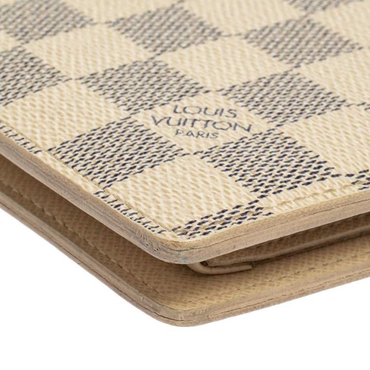 Pre Owned Louis Vuitton Damier Azur Canvas Marco Wallet