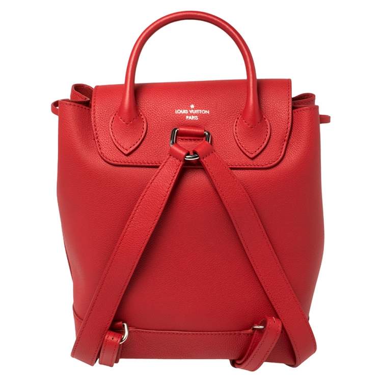 Pre Owned Louis Vuitton Rubis Calfskin Leather Lockme Backpack