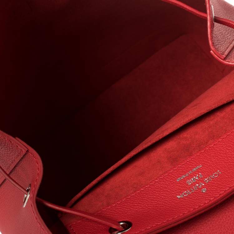 Pre Owned Louis Vuitton Rubis Calfskin Leather Lockme Backpack