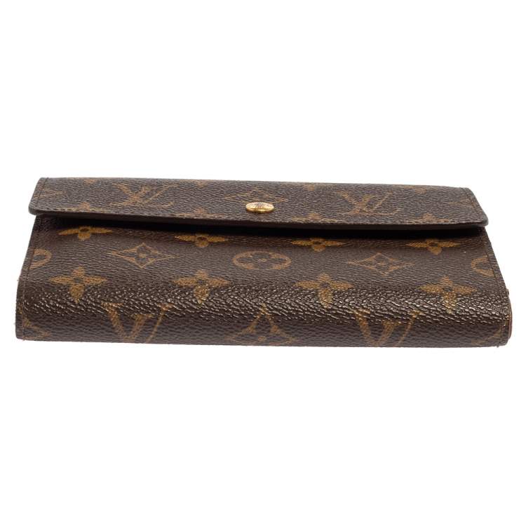 Pre Owned Louis Vuitton Monogram Sarah International Tri-fold Wallet