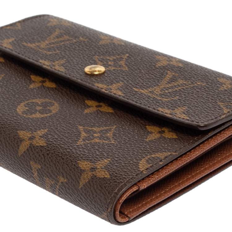 Pre Owned Louis Vuitton Monogram Sarah International Tri-fold Wallet