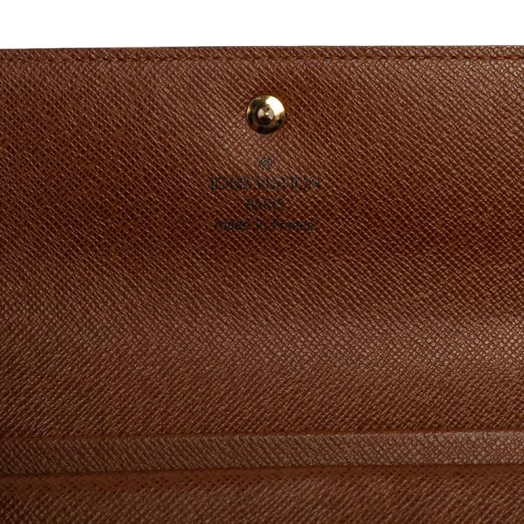 Pre Owned Louis Vuitton Monogram Sarah International Tri-fold Wallet