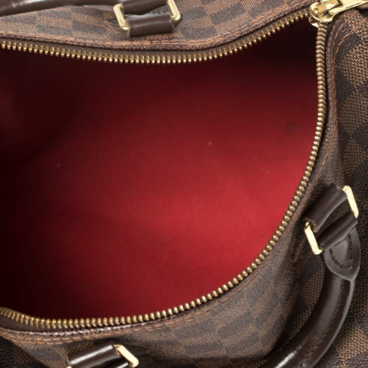 Pre Owned Louis Vuitton Damier Ebene Canvas Speedy 30 Bag