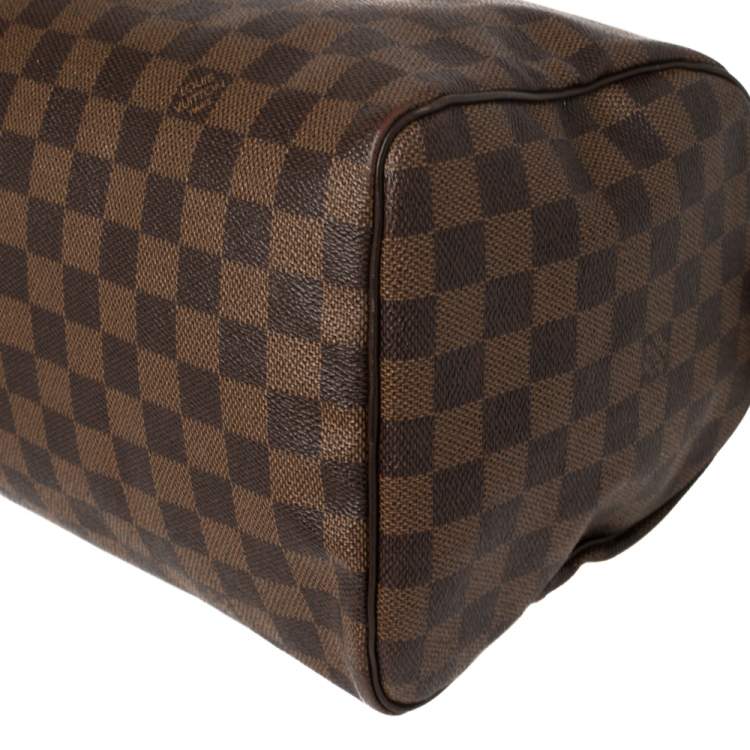 Pre Owned Louis Vuitton Damier Ebene Canvas Speedy 30 Bag
