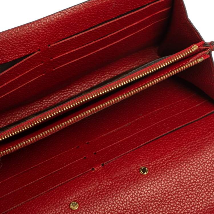 Louis Vuitton Red Brown Pallas Monogram Wallet