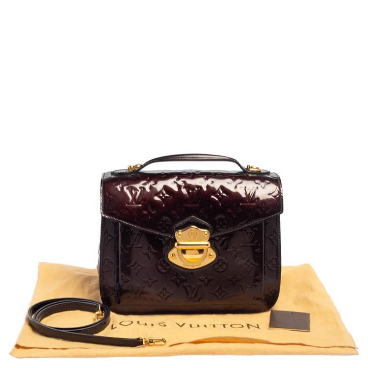 Pre Owned Louis Vuitton Rouge Fauviste Monogram Vernis Mirada Bag 