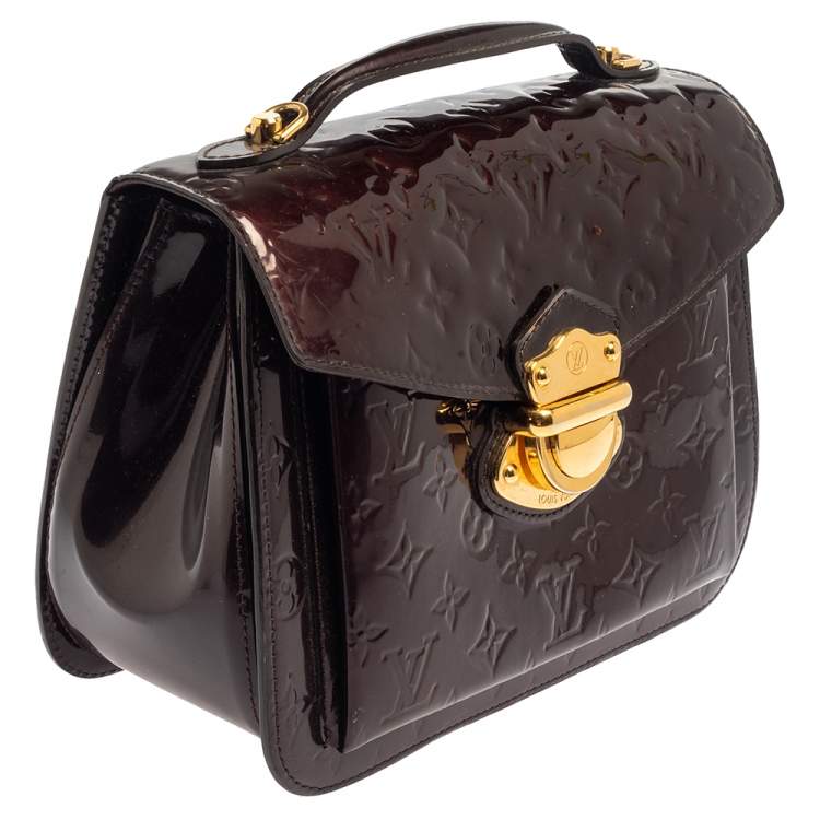 Pre Owned Louis Vuitton Rouge Fauviste Monogram Vernis Mirada Bag 