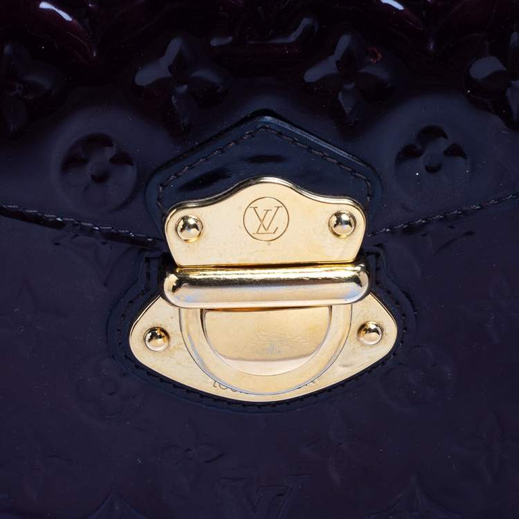 Pre Owned Louis Vuitton Rouge Fauviste Monogram Vernis Mirada Bag 