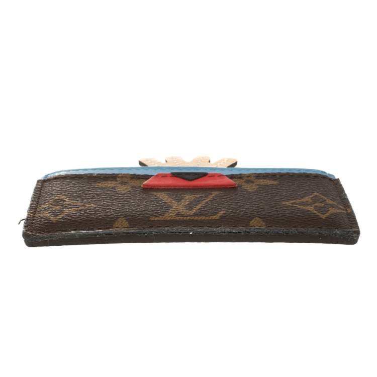 Pre Owned Louis Vuitton Monogram Canvas Tribal Mask Card Holder