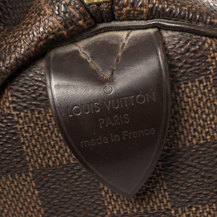 Pre Owned Louis Vuitton Damier Ebene Canvas Speedy 35 Bag