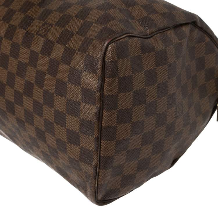 Pre Owned Louis Vuitton Damier Ebene Canvas Speedy 35 Bag