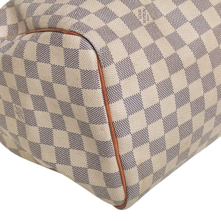Pre Owned Louis Vuitton Damier Azur Canvas Speedy 30 Bag