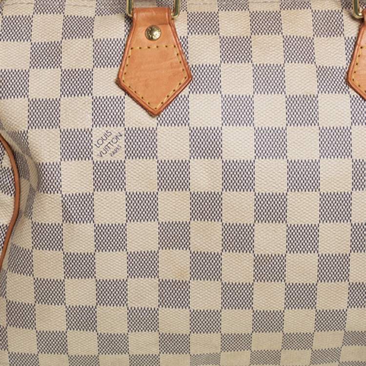 Pre Owned Louis Vuitton Damier Azur Canvas Speedy 30 Bag