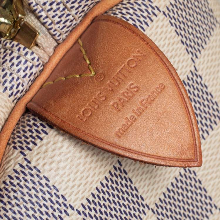 Pre Owned Louis Vuitton Damier Azur Canvas Speedy 30 Bag