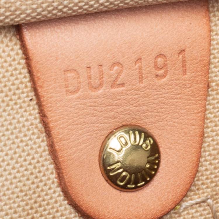 Pre Owned Louis Vuitton Damier Azur Canvas Speedy 30 Bag