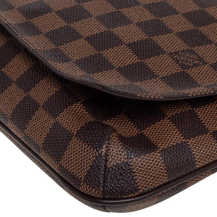 Pre Owned Louis Vuitton Damier Ebene Canvas Musette Tango Messenger Bag