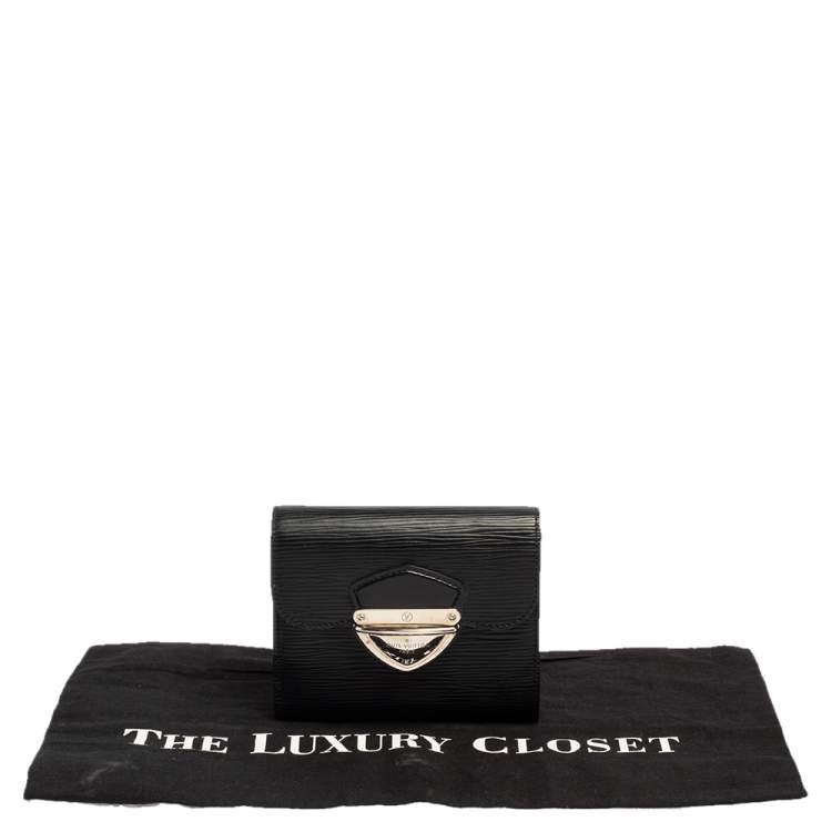مملوكة مسبقًا Louis Vuitton Black Epi Leather Joey Wallet