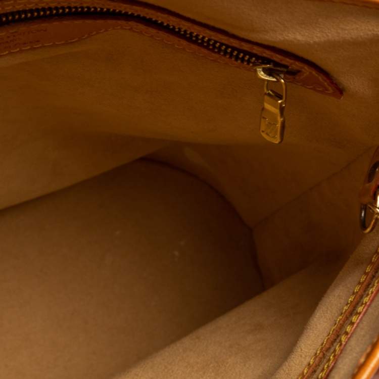 Pre Owned Louis Vuitton Natural Vachetta Leather Limited Edition Petit Bucket Bag