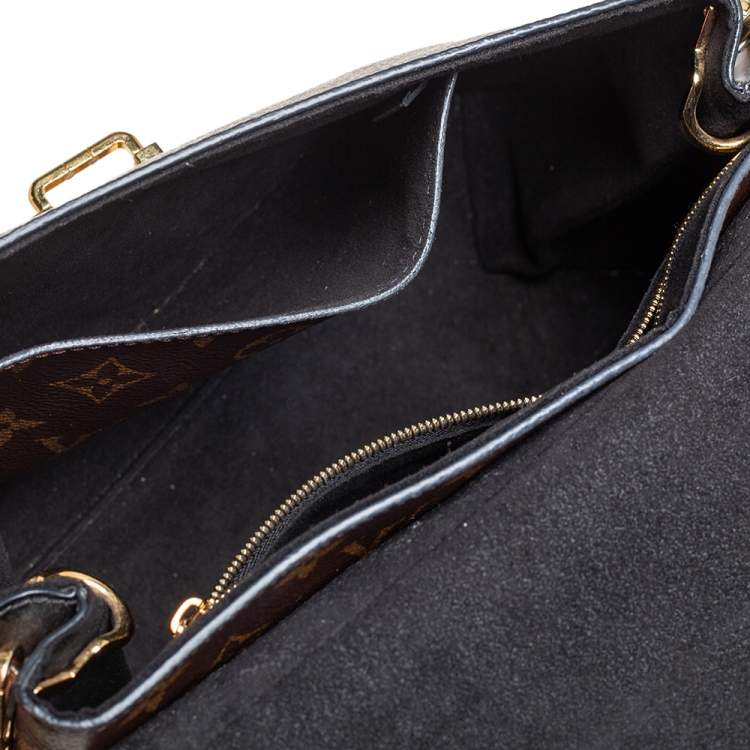 Pre Owned Louis Vuitton Monogram Canvas and Leather One Handle Flap MM Bag