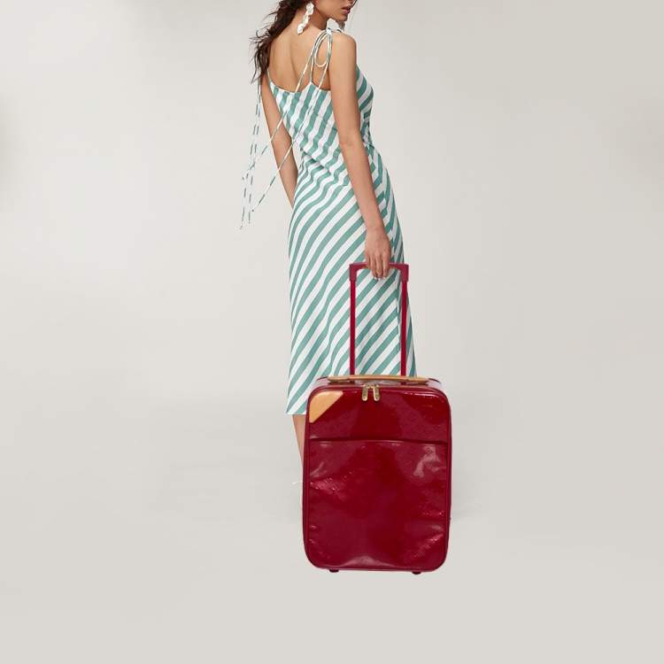 Louis Vuitton Red Vernis Monogram Pegase 55 Rolling Luggage Trolley Suitcase  Leather ref.397740 - Joli Closet
