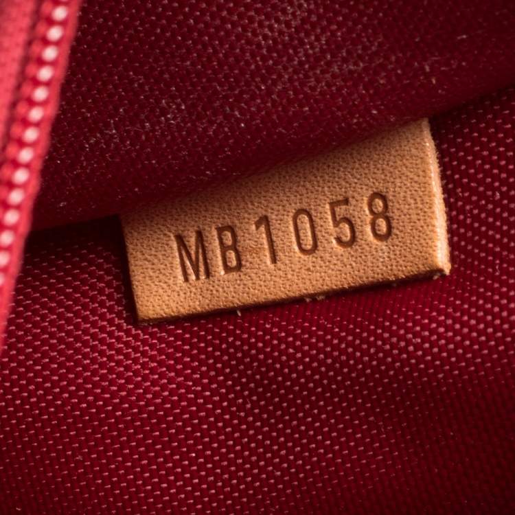 Pre Owned Louis Vuitton Red Monogram Vernis Pegase 45 Luggage