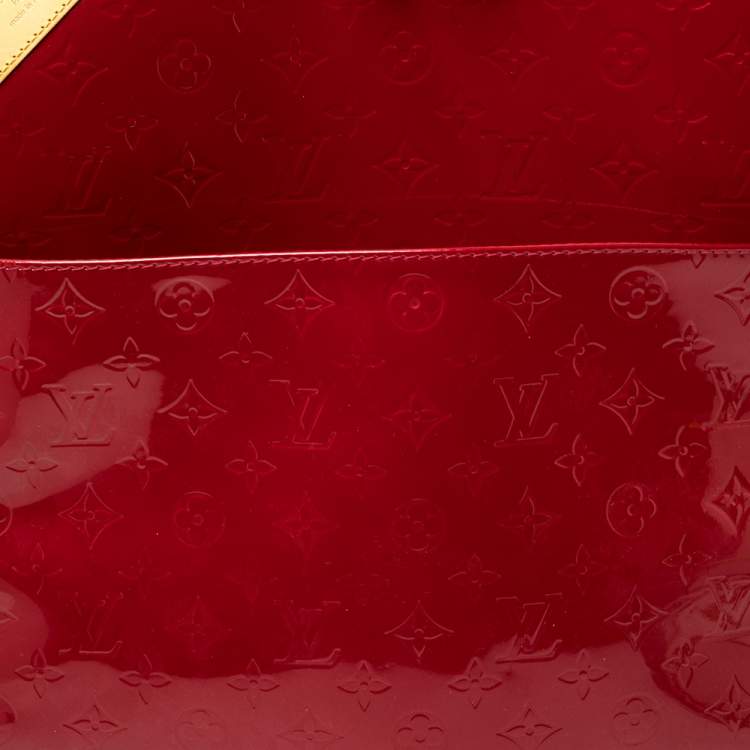 Pre Owned Louis Vuitton Red Monogram Vernis Pegase 45 Luggage