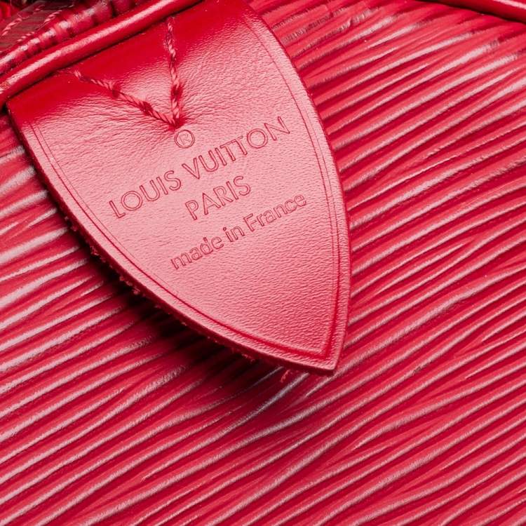 Pre Owned Louis Vuitton Red Epi Leather Keepall 45 