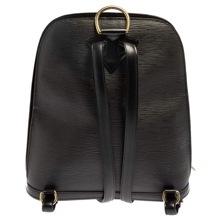 Pre Owned Louis Vuitton Black Epi Leather Gobelins Backpack Bag
