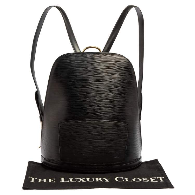Pre Owned Louis Vuitton Black Epi Leather Gobelins Backpack Bag