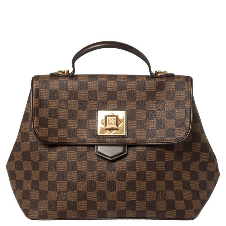 Pre Owned Louis Vuitton Damier Ebene Canvas Bergamo MM Bag