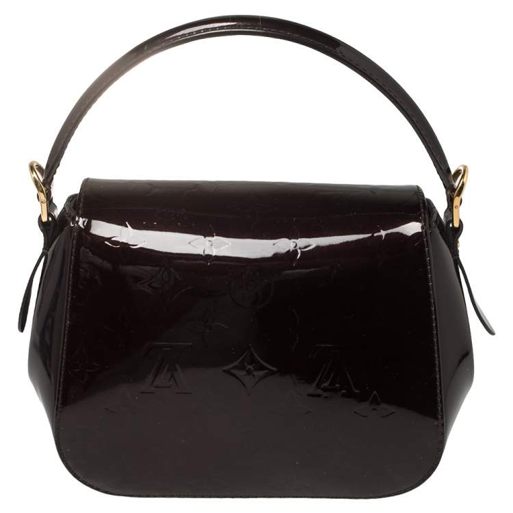 Pre Owned Louis Vuitton Amarante Monogram Vernis Pasadena Bag
