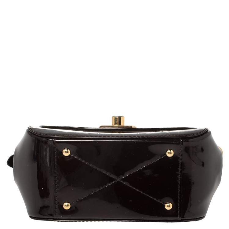 Pre Owned Louis Vuitton Amarante Monogram Vernis Pasadena Bag