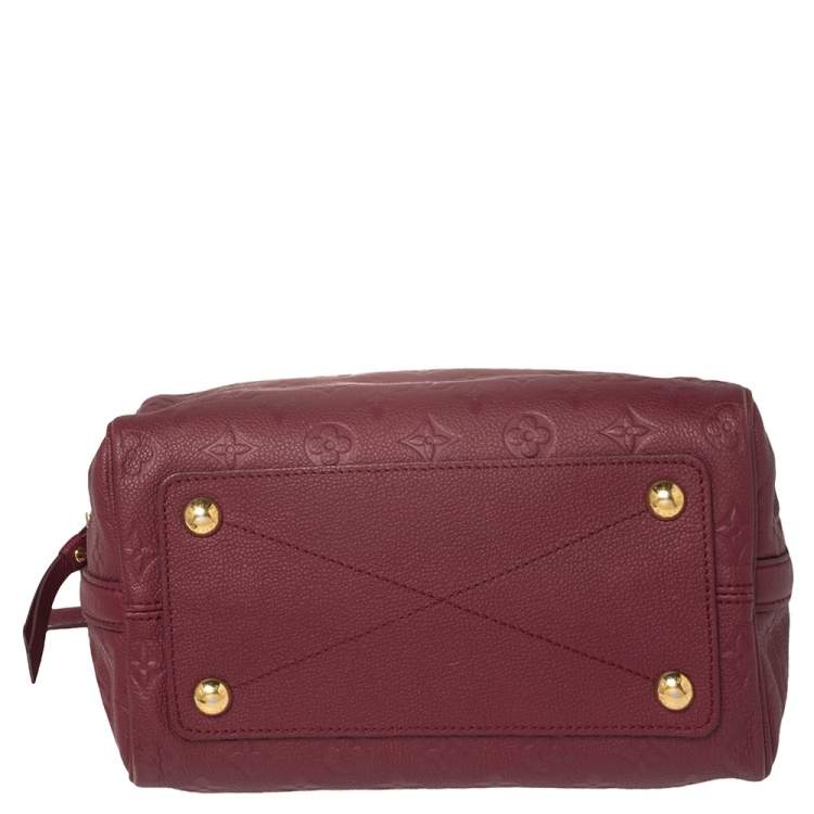 Pre Owned Louis Vuitton Aurore Monogram Empreinte Leather Speedy Bandoulière 25 Bag