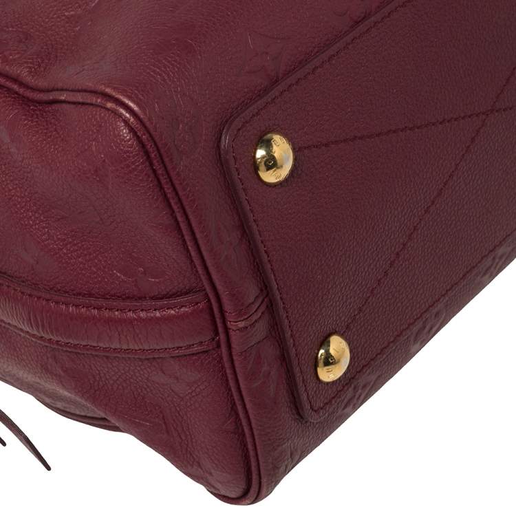Pre Owned Louis Vuitton Aurore Monogram Empreinte Leather Speedy Bandoulière 25 Bag
