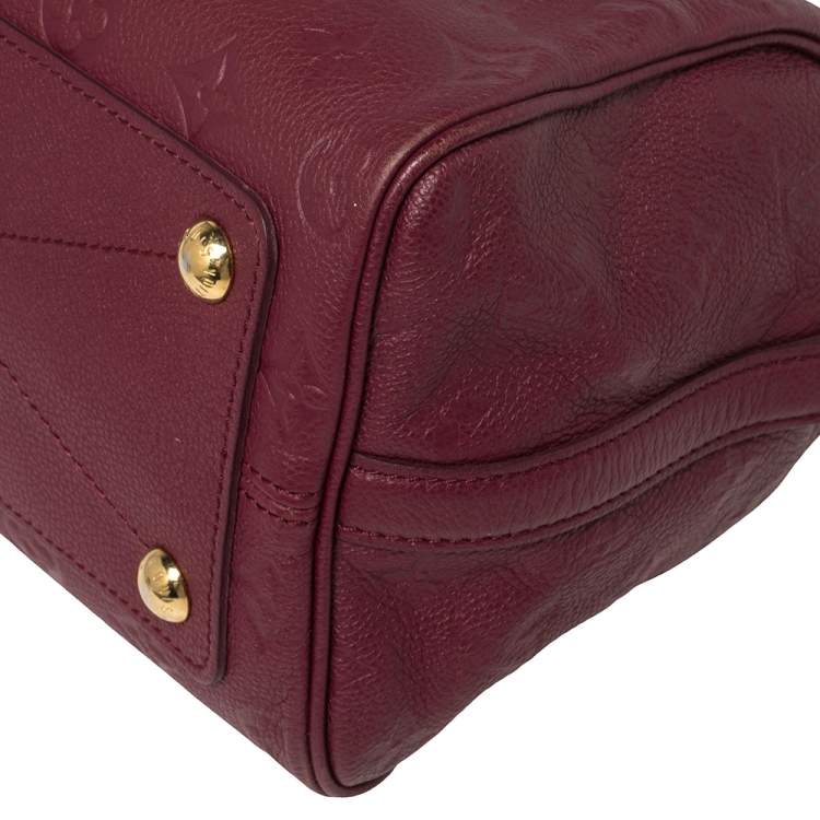 Pre Owned Louis Vuitton Aurore Monogram Empreinte Leather Speedy Bandoulière 25 Bag