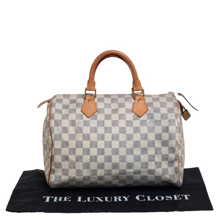 مملوكة مسبقًا Louis Vuitton Damier Azur Canvas Speedy 30 Bag
