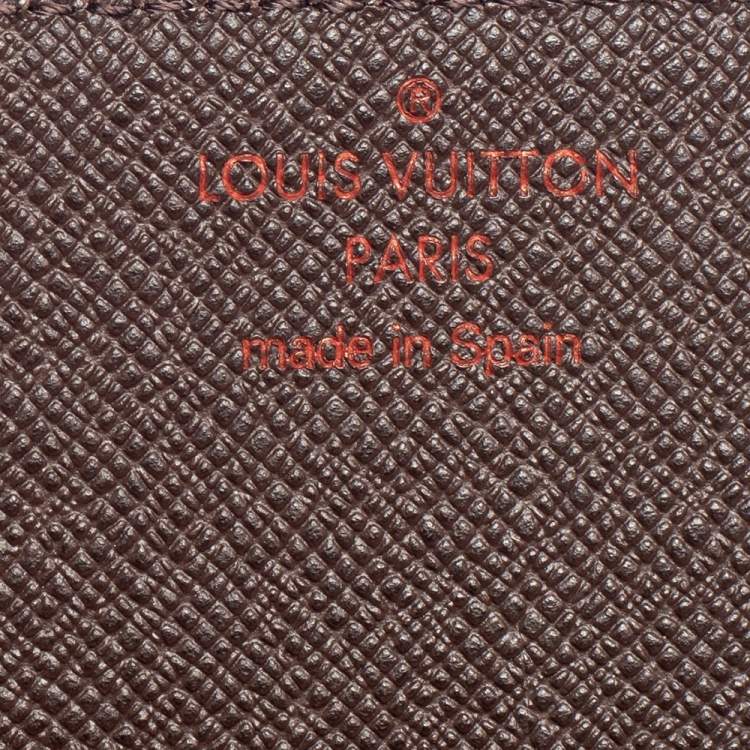 Pre Owned Louis Vuitton Damier Ebene Canvas Business Card Holder