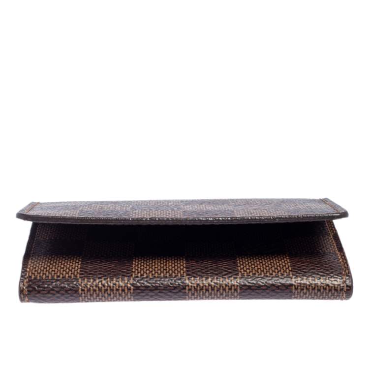 Pre Owned Louis Vuitton Damier Ebene Canvas Business Card Holder
