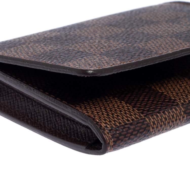 Pre Owned Louis Vuitton Damier Ebene Canvas Business Card Holder