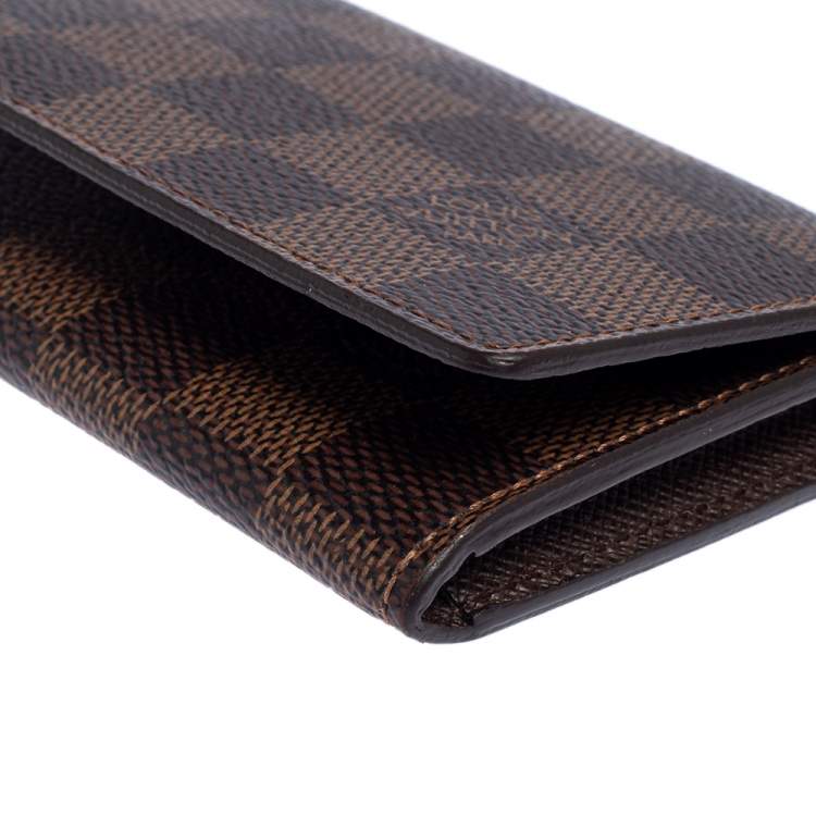 Pre Owned Louis Vuitton Damier Ebene Canvas Business Card Holder